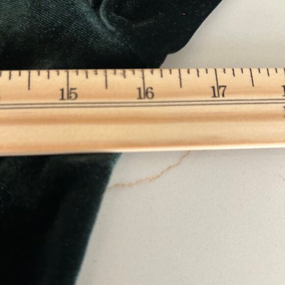 Zara Midi Dress Velvet Green SZXS Knot Front Deep V Front Slit Ruched Whimsygoth - Picture 10 of 12